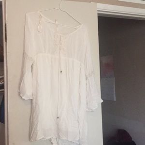 Flowy white summer dress